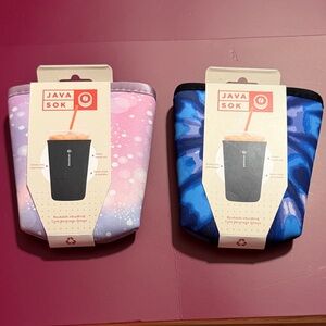 Bundle Of 2 Sok-It JavaSok reusable insulating cold beverage sleeve Medium